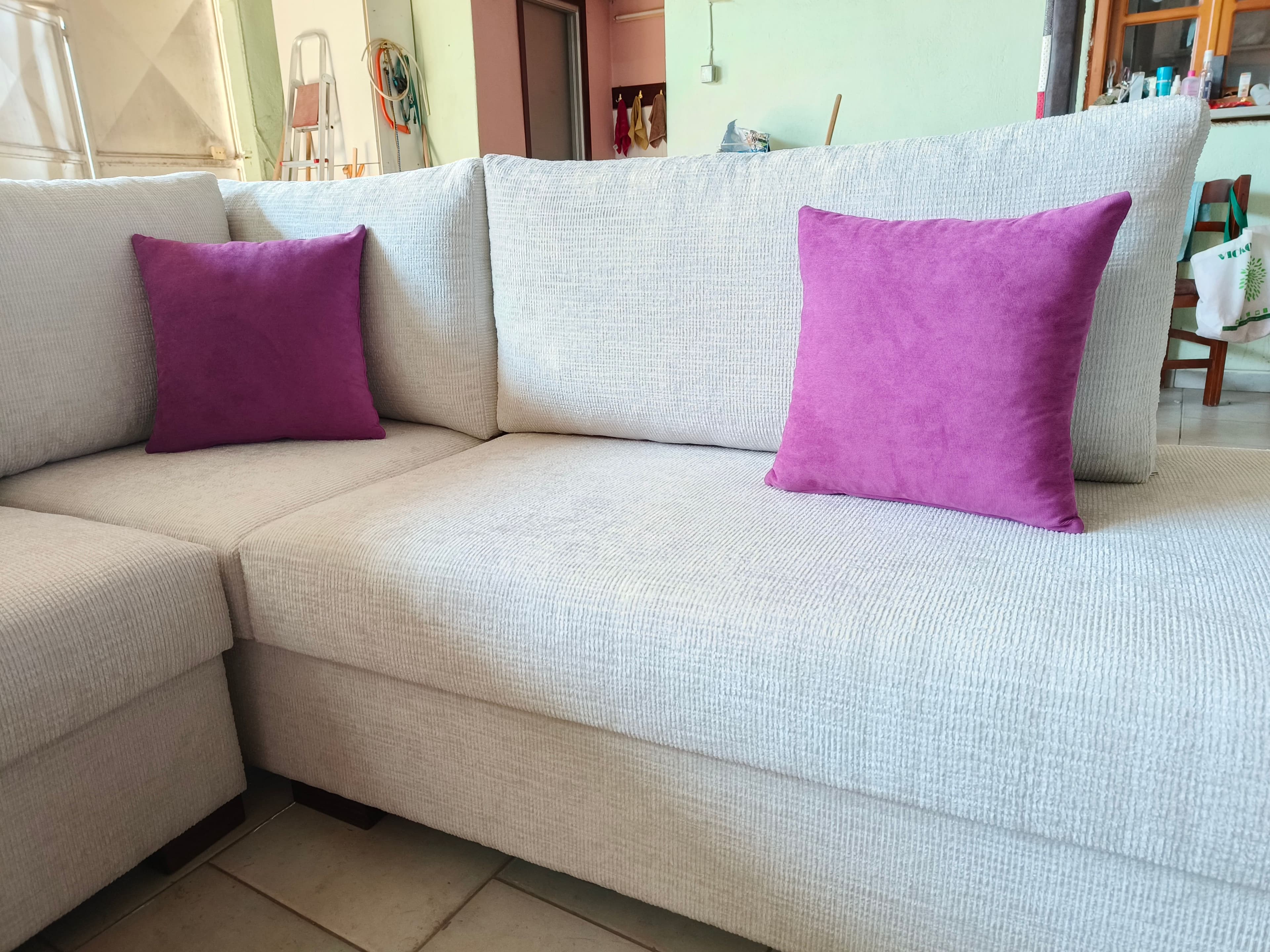 Cream L-Shaped Corner Sofa with Chaise Lounge - 3