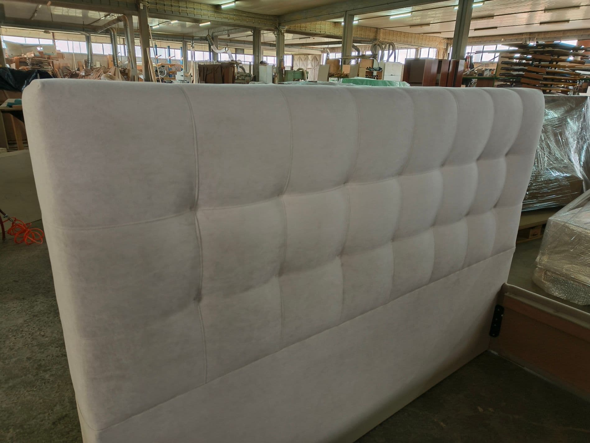 Upholstered Double Bed with Button-Tufted Headboard - 2